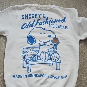 Snoopy's Old Fashioned Ice Cream Sweatshirt SzXS NEW